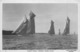 YACHTS RACING THROUGH COWES ROADS ~ AN OLD REAL PHOTO POSTCARD #83714 - Sailing Vessels