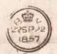 1857 - Lettre Pliée Avec Correspondance En Italien De London, GB Vers Firenze, Italie - VIA Calais Et Paris, France - Postmark Collection