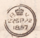 1857 - Lettre Pliée Avec Correspondance En Italien De London, GB Vers Firenze, Italie - VIA Calais Et Paris, France - Marcophilie