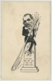 Carte De Visite D'Henry Buguet Journaliste Et Dramaturge . Caricature D'Alfred Choubrac Et Jeu De Mots Laid. - Cartes De Visite