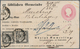 Baden - Ganzsachen: 1863, Ganzsachenumschlag 3 Kr. Rosa Mit 2x 1 Kr. Schwarz Und Nachnahme-Vordruck - Autres & Non Classés