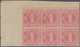 Bayern - Marken Und Briefe: 1850, Ziffern 1 Kr. Rosa Platte 1 Als Linker Oberer ECKRAND-SECHSERBLOCK - Other & Unclassified