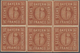 Bayern - Marken Und Briefe: 1850, Ziffern 6 Kr. Rötlichbraun POSTFRISCHER SECHSERBLOCK In Type III, - Other & Unclassified