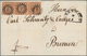 Bayern - Marken Und Briefe: 1850, Ziffern 6 Kr. Braunorange In Type II, Platte 3 Als DREIERSTREIFEN - Otros & Sin Clasificación