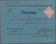 Bayern - Marken Und Briefe: 1870, Wappen 3 Kr. Rosa Auf TELEGRAMM Mit Blauem K1 "EGGMÜHL 16 11" Nach - Andere & Zonder Classificatie