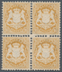Bayern - Marken Und Briefe: 1873, Wappen 10 Kr. B-Farbe Dunkelgelb Viererblock, Dabei Linke Obere Ma - Andere & Zonder Classificatie