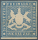 Württemberg - Marken Und Briefe: 1857, Wappen 18 Kr. Hellblau Mit Seidenfaden, Ungebraucht Mit Origi - Andere & Zonder Classificatie