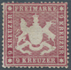 Württemberg - Marken Und Briefe: 1861, Wappen 9 Kreuzer Eng Gezähnt, Dünnes Papier In B-Farbe Lilaro - Altri & Non Classificati