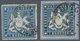 Württemberg - Marken Und Briefe: 1868, 7 Kreuzer Blau Und Desgl. Dkl'preußischblau (Briefstück) Je S - Altri & Non Classificati
