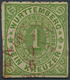 Württemberg - Marken Und Briefe: 1869 1 Kreuzer Grün Mit Rotem Ekr Eningen 9/6 Kurzbefund Heinrich - Altri & Non Classificati