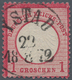 Deutsches Reich - Brustschild: 1872, Kleiner Schild 1 Gr Karmin Mit Schwedischem K1 "YSTAD 22 18 8 7 - Brieven En Documenten