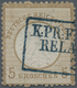 Deutsches Reich - Brustschild: 1872, Kleiner Schild 5 Gr Ockerbraun Mit Blauem Ra3 "K:PR:FELD-POST-R - Storia Postale
