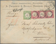 Deutsches Reich - Brustschild: 1872, Kl. Schild 1 Kr. Hellgrün Und Gr. Schild 3x 3 Kr Rot Auf Charge - Storia Postale