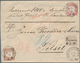 Deutsches Reich - Brustschild: 1873, AUFFRANKIERTE GANZSACHE Als WERTBRIEF: Innendienstmarke 10 Gr. - Brieven En Documenten