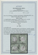Deutsches Reich - Brustschild: 1872, 1/3 Groschen Gelbgrün Großer Schild Im 4er-Block Mit 4x Klar Un - Brieven En Documenten