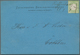 Deutsches Reich - Brustschild: 1872, Gr. Schild 1/3 Gr Grün Auf Blauer Vordruckkarte "Zschipkauer Br - Storia Postale