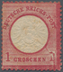 Deutsches Reich - Brustschild: 1872 Großer Schild 1 Gr. Ungebraucht Mit Plattenfehler II: Gebrochene - Storia Postale