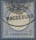 Deutsches Reich - Brustschild: 1872, Großer Schild 2 Gr. Blau Mit Seltenem REICHSADLER-SIEGELSTEMPEL - Storia Postale