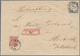 Deutsches Reich - Brustschild: 1872/75 Großer Schild 2 Gr. Blau+10 "Pfennige" Rot Auf EINSCHREIBEN-P - Storia Postale