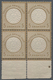 Deutsches Reich - Brustschild: 1872, 5 Gr Ockerbraun Im 4er-Block Vom Unterrand (dort Zähnung Angetr - Storia Postale