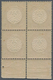 Deutsches Reich - Brustschild: 1872, 5 Gr Ockerbraun Im 4er-Block Vom Unterrand (dort Zähnung Angetr - Storia Postale