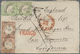 Deutsches Reich - Brustschild: 1873, ÜBERSEE-BRIEF Mit PAAR 9 KREUZER LEBHAFTBRAUN: Großer Schild 9 - Brieven En Documenten