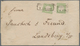 Deutsches Reich - Brustschild: 1872, Ganzsachen-Ausschnitt Großer Schild 1/3 Gr Grün Zweimal Auf Dru - Storia Postale