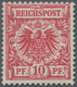 Deutsches Reich - Krone / Adler: 1899, Krone/Adler 10 Pfg. Dunkelrosarot, Farbfrisches Exemplar In G - Ongebruikt