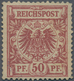 Deutsches Reich - Krone / Adler: 1889/1990, 50 Pf Dunkelbräunlichrot Verbreiterte Marke Ungebraucht - Nuovi