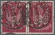 Deutsches Reich - Inflation: 1922, 2 Mark Flugpost Holztaube Rot/grau Im Waagerechten Paar Gestempel - Ongebruikt
