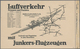 Deutsches Reich - Privatganzsachen: 1925 (ca). Privat-Postkarte 5 Pf Rheinlandfeier "Junkers-Luftver - Sonstige & Ohne Zuordnung