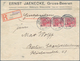 Deutsches Reich - Stempel: "GROSSBEEREN FESTPLATZ"", Seltener Sonder-R-Zettel Auf R-Brief Mit 3 X 10 - Frankeermachines (EMA)
