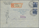Deutsche Post In China: 1914/1915, Einschreiben Frankiert Mit Senkrechtem Paar "10 Cent" Auf 20 Pfg. - China (kantoren)