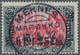 Deutsche Post In Marokko: 1911, "6 P 25 C" Aufdruck Auf 5 Mark Deutsches Reich, Friedensdruck 26:17 - Marocco (uffici)