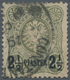 Deutsche Post In Der Türkei: 1887/88, Freimarke: 2½ PIA Auf 50 Pfg. Lebhaftolivgrün, Zarte Gestempel - Turkse Rijk (kantoren)