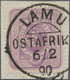 Deutsch-Ostafrika - Vorläufer: Lamu: 1889, 5 Pfennig Violettpurpur, Spätauflage Auf Briefstück Entwe - Duits-Oost-Afrika