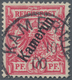 Deutsche Kolonien - Kamerun: 1899, 10 Pfg. Lilarot Mit Aufdruck Gestempelt "KAMERUN 3/10 00". Lt. Be - Camerun