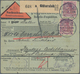 Deutsche Kolonien - Kamerun: 1913, DR-Nachnahme-Paketkarte Mit 3x 60 Pf Germania (1x Rücks.) Mit PER - Kameroen