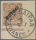 Deutsche Kolonien - Marianen: 1899, 3 Pfg. Mit Diagonalem Aufdruck, Lebhaftorangebraun Vom Unterrand - Marianen