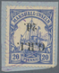 Deutsche Kolonien - Marshall-Inseln - Britische Besetzung: 1914: 2 D. Auf 20 Pf. Ultramarin Mit KOPF - Marshalleilanden