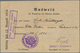 Delcampe - Feldpost 1. Weltkrieg: 1919, Feldpostbrief (stockig) Mit Briefstempel "Pferdedepot Eis. Div." Und St - Altri & Non Classificati