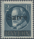 Deutsche Abstimmungsgebiete: Saargebiet: 1920, Sarre-Aufdruck Auf Bayern, UNVERAUSGABTE 2 Pf Dkl'bla - Gebruikt