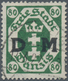 Danzig - Dienstmarken: 1922, 80 Pf. Kleines Staatswappen Im Achteck, Dunkelgrün Mit LIEGENDEM (!) Wz - Andere & Zonder Classificatie