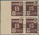 Dt. Besetzung II WK - Estland: 1941, Landespost 15 Kop., Wie Verausgabt Ohne Gummi, Im Viererblock A - Bezetting 1938-45
