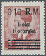 Dt. Besetzung II WK - Kotor: 1944, 0,10 M Auf 3 D. Postfrisch Mit Dem Aufdruckfehler Komma In Der We - Besetzungen 1938-45