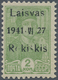Dt. Besetzung II WK - Litauen - Rakischki (Rokiskis): 1941, 2 Kop. Lebhaftgelblichgrün, Unverausgabt - Occupazione 1938 – 45