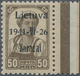 Dt. Besetzung II WK - Litauen - Zargrad (Zarasai): 15 K. Braun Mit Bogenrand Rechts (Feld 40), Schwa - Bezetting 1938-45