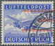 Feldpostmarken: 1944, Luftfeldpost-Zulassungsmarke (Mi. 1A) Mit Kopfstehendem, Geteilten Lokalaufdru - Andere & Zonder Classificatie