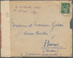 Zensurpost: 1940, France, 1 F Green "Iris", Single Franking On Cover With Full Content, Sent From ST - Altri & Non Classificati