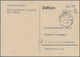 Alliierte Besetzung - Gebühr Bezahlt: "SEELOW", Postkarte Mit Handschriftlichem Vermerk "Geb. Bez. / - Autres & Non Classés